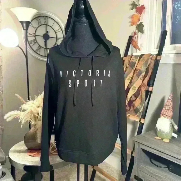 Victoria's Secret Tops - Victoria's Secret Sport Black Hoodie Small G01